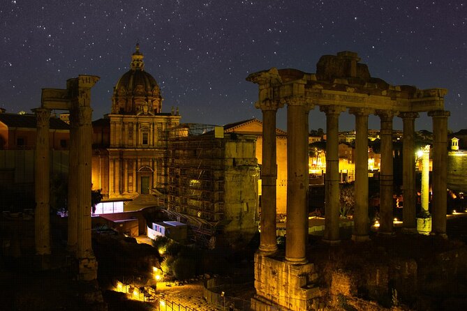 Ancient Rome at Twilight Walking Tour - Capitoline Hill views: Roman Forum at night