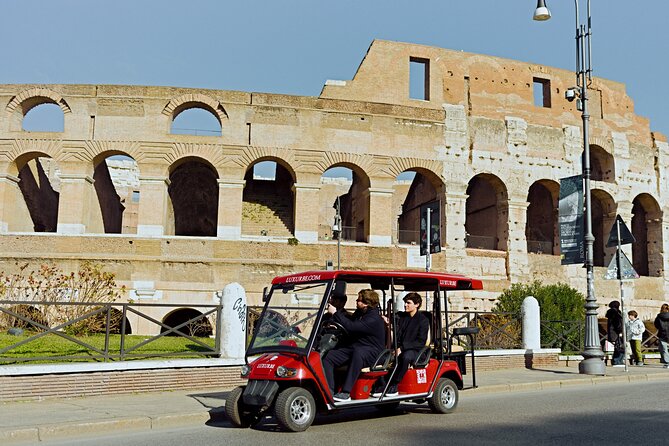 Ancient Rome Tour in a Golf Cart - Largo di Torre Argentina and Piazza Venezia: Ruins Up Close to Big Landmarks