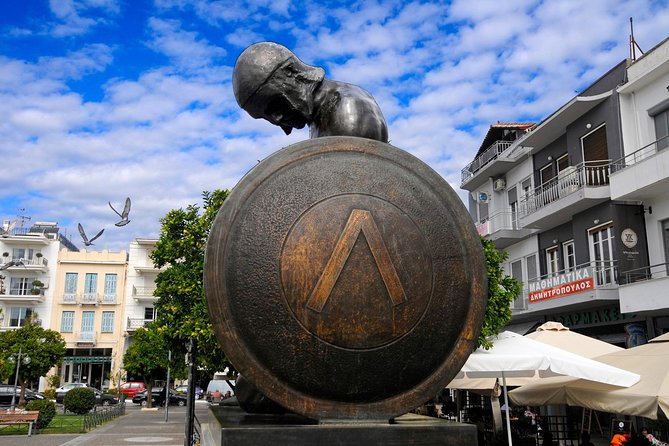 Ancient Sparta Ancient Corinth Private Tour from Athens/ Nafplio - Leonidas Monument and the Sparta theatre: where the myth meets the stone