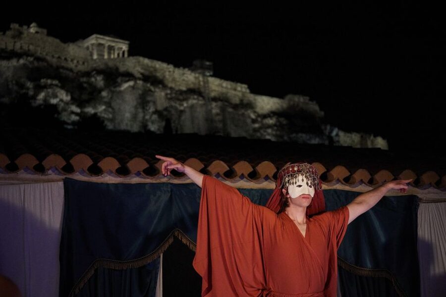 Athens: Ancient Greek Theater Performance - At Koilon Theater under the Acropolis: a night show in Plaka