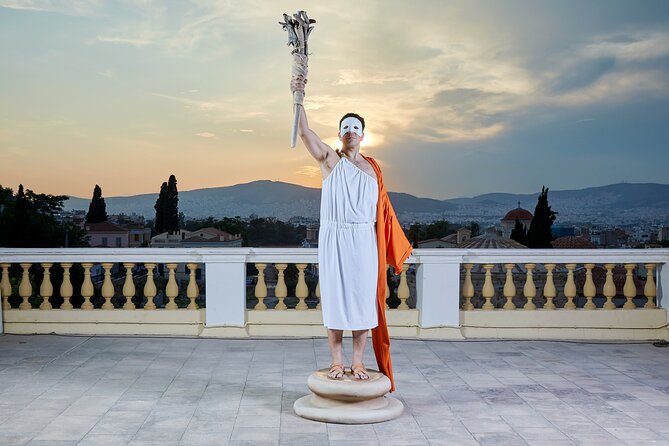 Athens Skip the Line: Open Air Ancient Greek Theatre Performance - The 9:00 pm show: from today’s traveler to 5th-century BC Athens