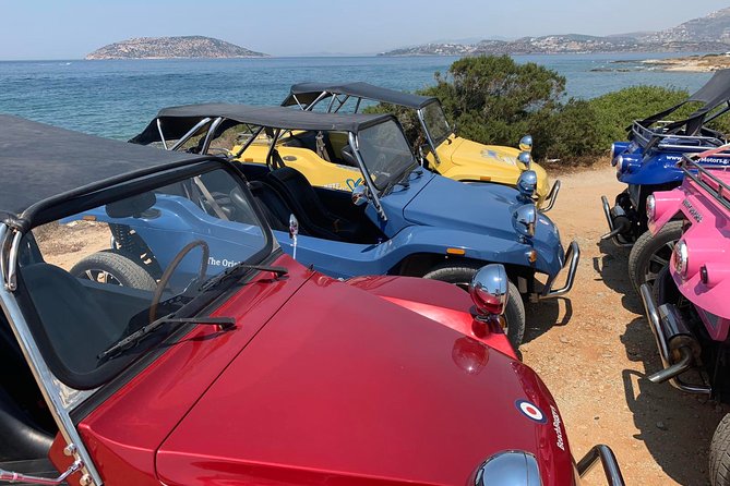 Buggy Tour in Ancient Ruins and Temples around Athens-SOUNIO Poseidon Temple - The BeachBuggy® setup: open-air fun, smart audio, real-world limits