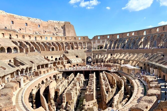 Colosseum with Arena, Roman Forum and Palatine Hill Guided Tour - Arena floor + underground overview: the best “wow per minute”