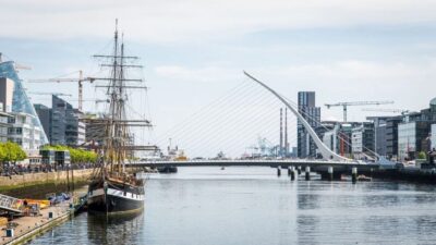 Dublin: Jeanie Johnston Tall Ship Irish Famine History Tour - Above Deck on the tall ship: masts, trade, and Dublin Docklands from a new angle