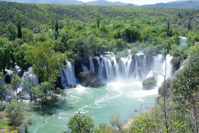 Enjoy Ancient Mostar - Stop 1: Neretva River for a quick break and photos