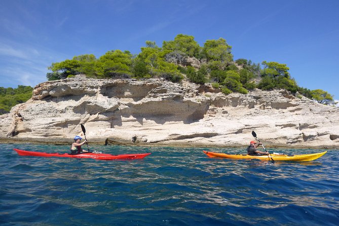 Epidavros sea kayak at the Ancient sunken city tour, small ancient theater - Getting to grips with the kayak (and why it matters)