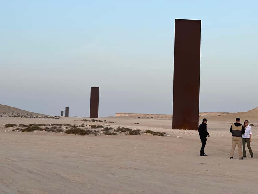 Explore Qatar’s Past: North & West Full-Day Heritage Tour - Richard Serra Desert: modern art in an unforgiving setting