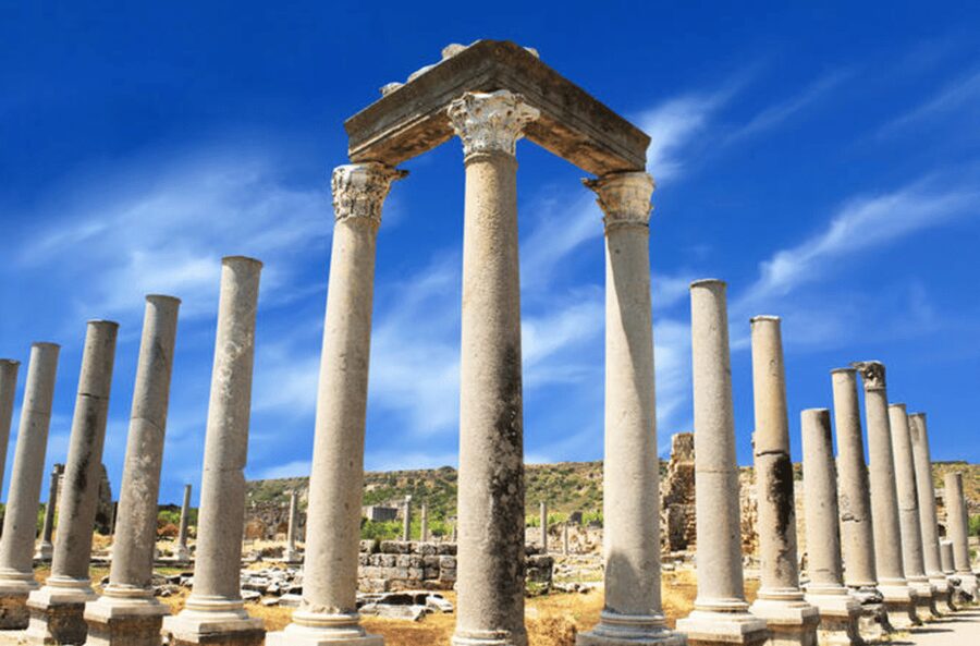 From Antalya: Day Tour of Ancient Roman Sites - Perge Stop Details: Roman Baths, Agora, Colonnaded Street