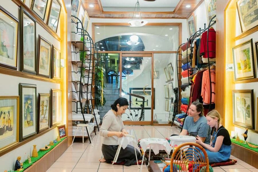 Hanoi's Heritage: Embroidery Workshop in Ancient House - From Hang Trong Street to a calm embroidery room