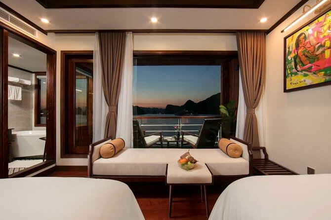 Heritage Cruises Best Luxury Cruise to Halong and Lan Ha Bay 2D1N - Day 2: Vovinam on Deck and Bamboo-Boat Caving