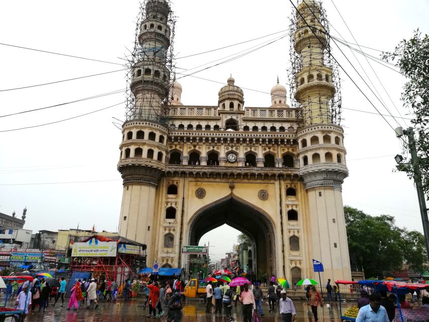 Hyderabad: Heritage Walking Tour of Old City and Charminar - The bazaar stretch: bangles, perfumes, lace, and a historic clock tower