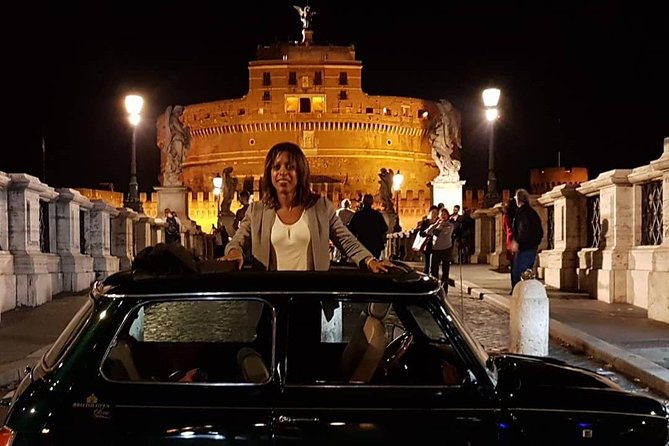 NIGHT TOUR THINK BIG, GO MINI! Rome in Mini Cooper Classic Cabrio - St. Peter’s Square and the Vatican Area: Big Views, Quick Time