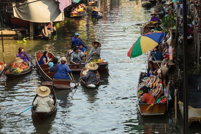 Private Excursion to Floating Market and Ayutthaya World Heritage - Maeklong Railway Market: close-up watching of stalls and the train moment
