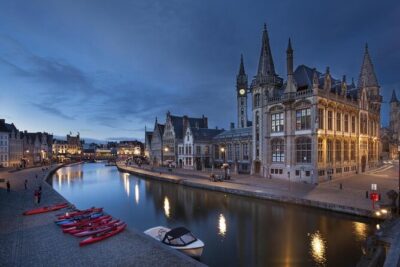 Private Historical Tour: The Best of Ghent - St Michael’s Bridge: the start point with skyline and trade context