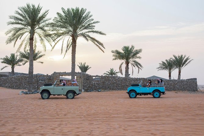 Private Vintage Land Rover Heritage Desert Safari- 4 Course Dinner & Activities - Entertainment plus camp activities: what’s included, and what you can choose