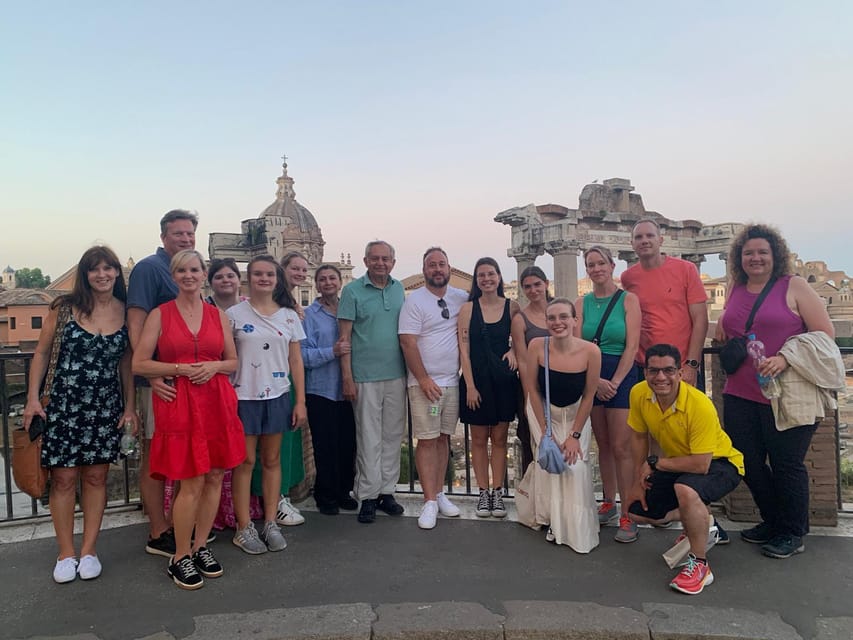 Rome: Ancient Rome Night Tour - Piazza del Colosseo Finish: The Colosseum Facade at Night