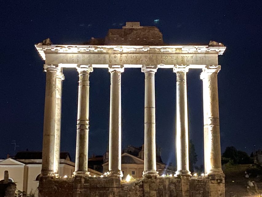 Rome: Wonders of Ancient Rome at Dusk - Roman Forum by moonlight: Temple of Castor and Pollux, Senate House, and more
