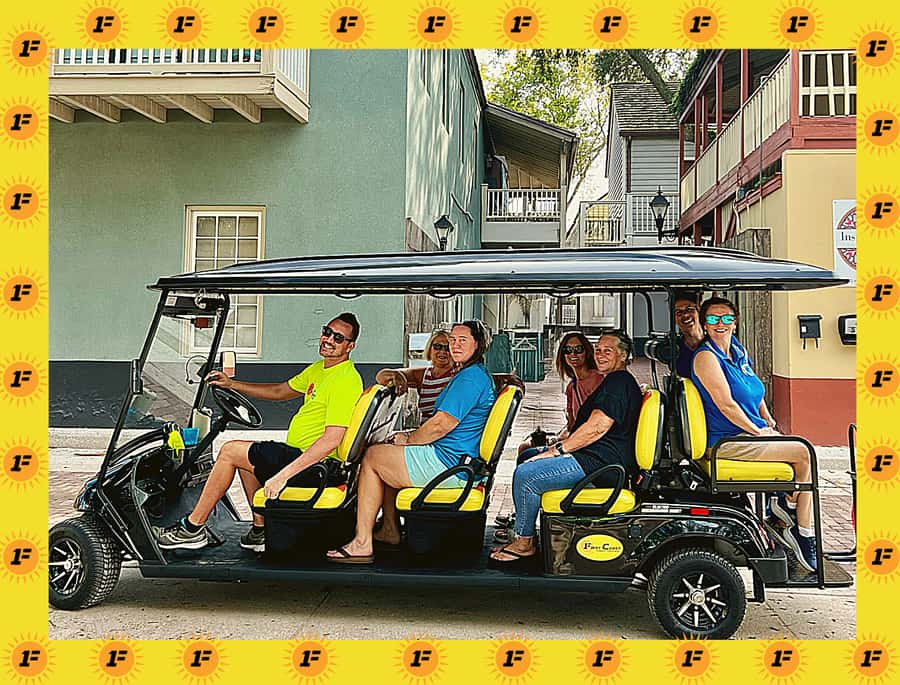 St.Augustine History Tour on Premium Golf Cart with PiCk Up - Key things to know before you ride