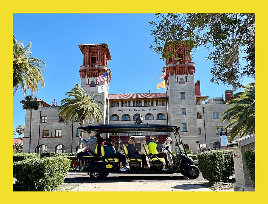 St.Augustine History Tour on Premium Golf Cart with PiCk Up - The 1-hour structure: a fast orientation with smart stops