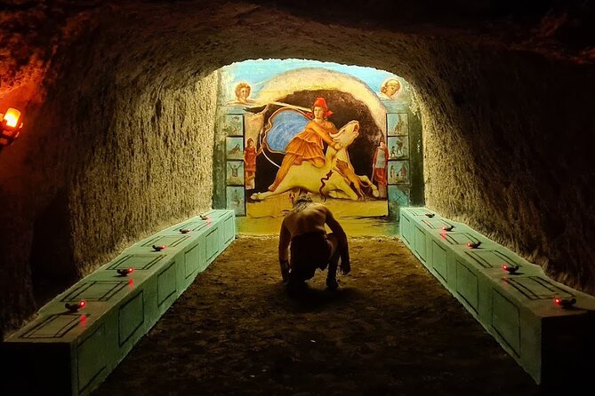 The Labyrinth of Rome between catacombs and ancient quarries - The pagan temple stop and the Mithraeum angle