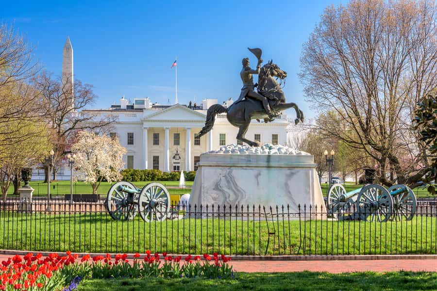 Washington, D.C.: History Tour Pub Crawl - Where the crawl starts: Lafayette Square and the Andrew Jackson statue